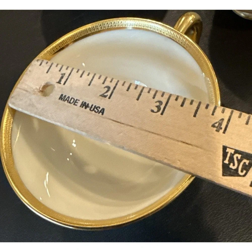 Lenox Tuxedo Gold Trim Teacup Tea Cups Saucers Plate Set Of 6 USA‎ J-33 Wedding